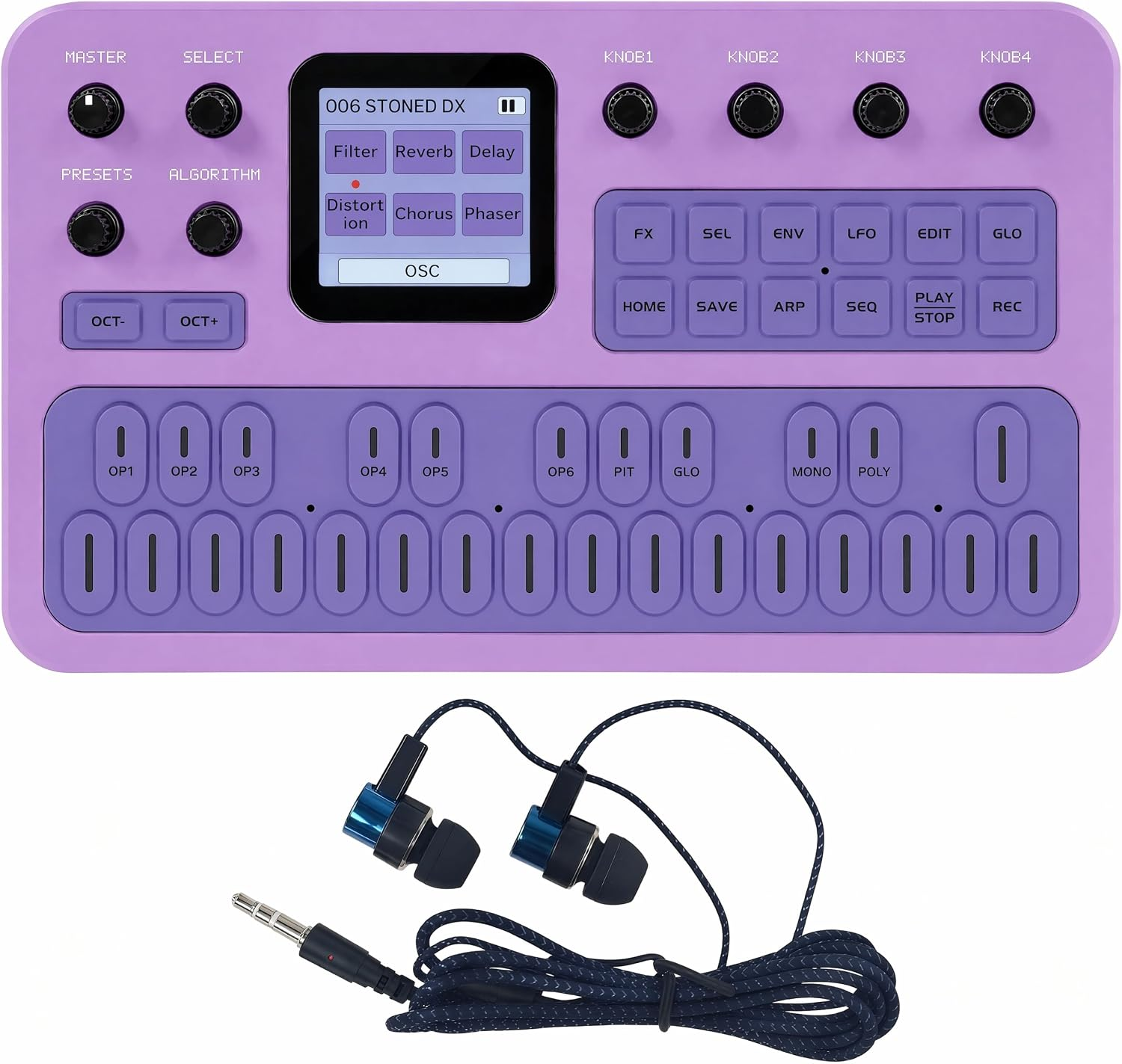 Purple M-VAVE FM-1 synthesizer